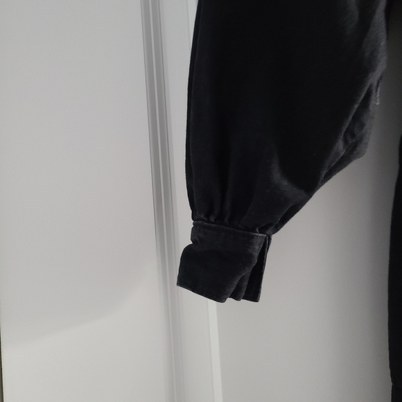Minimum - Black Denim Longsleeve Dress Size 36 Small - Picture 6 of 6